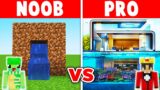 Minecraft NOOB vs PRO: SAFEST UNDERWATER HOUSE BUILD CHALLENGE