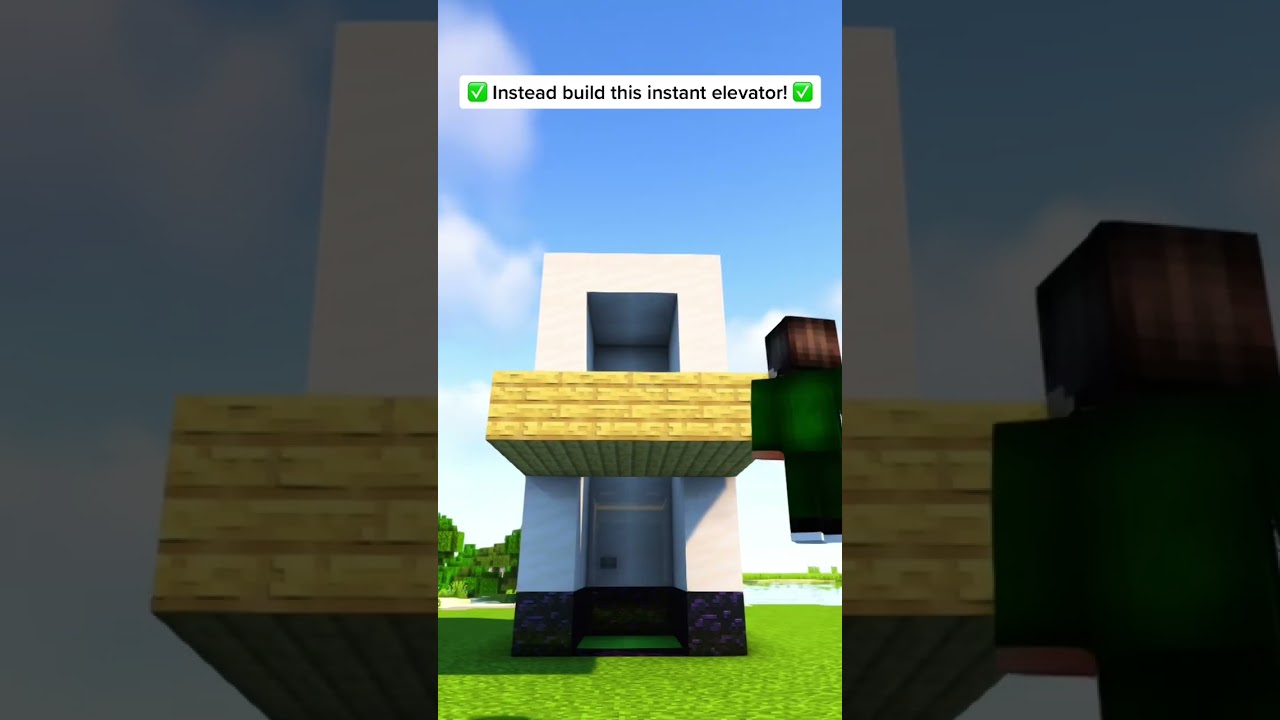 Minecraft The Fastest Elevator Shorts Minecraft Videos