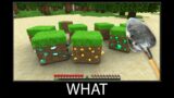 Minecraft wait what meme part 279 realistic minecraft Grass Block Ore