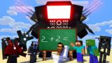 Monster School : SKIBIDI TOILET TITAN SPEAKERMAN AND CAMERAMAN MATH LESSON – Minecraft Animation