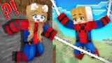 Playing as SPIDERMAN and SPIDER GIRL in Minecraft!
