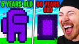 Reacting to Minecraft at Different Ages