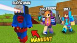 Superman : SPEEDRUNNER vs HUNTER With My Girlfriends in Minecraft…