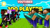 We Got Hunted By 100 Players in Minecraft!