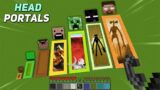 big ender portals by different characters in Minecraft