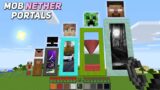 biggest nether portals by different characters in Minecraft