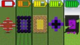 nether portals with different battery in Minecraft