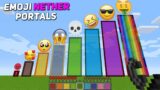 nether portals with different emoji in Minecraft