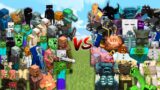 ALL MOBS vs MINECRAFT BOSSES in Minecraft Mob Battle