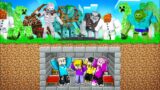 ALLE MINECRAFT MONSTER vs SICHERSTE BASE in Minecraft!