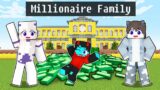 Adopted By MILLIONAIRE FAMILY in Minecraft!