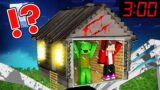 How JJ and Mikey GET OUT of the SCARY MONSTER HOUSE – Minecraft Maizen