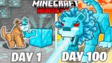 I Survived 100 Days as a DIAMOND LION in Minecraft Hardcore World… (Hindi)