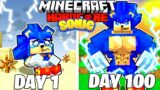 I Survived 100 Days as a SONIC in Minecraft Hardcore World… (Hindi)