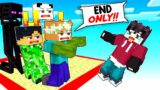 LOCKED on ONE CHUNK END as MOBS in Minecraft!
