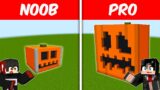 NOOB VS PRO : Halloween PUMPKIN House Build Challenge | Minecraft! OMOCITY