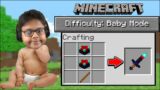Playing BABY MODE in MINECRAFT with BABY FACE | MINECRAFT IN HINDI GAMEPLAY | AYUSH MORE