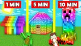 RAINBOW SPECTRITE HOUSE BUILD BATTLE CHALLENGE In Minecraft – NOOB VS PRO Maizen Mizen Mazien Parody