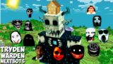 SURVIVAL GIANT TRYDEN WARDEN BASE JEFF KILLER and SCARY NEXTBOTS in Minecraft Gameplay – Coffin Meme