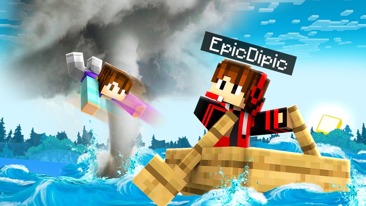 Minecraft Raft Alone Engine Surviving A Tornado In Minecraft RAFT | RAFT Survival #3 - Minecraft videos