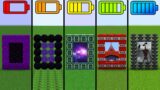 nether portals with different battery in Minecraft