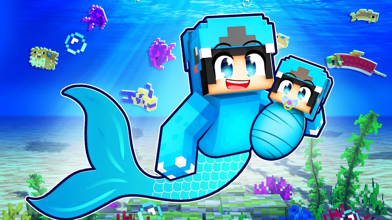 Having A MERMAID FAMILY in Minecraft! - Minecraft videos