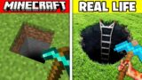 I Dig Straight Down using ONLY a Toy Minecraft Pickaxe