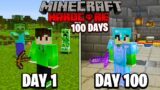 I Survived 100 Days in HARDCORE Minecraft…
