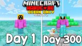 I Survived 300 Days In An OCEAN ONLY World In Minecraft Hardcore (Full Movie)