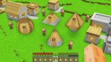 I found this Secret RANDOM FIGURE Village in My Minecraft !!! Round Sphere Round Pyramid Base !!!