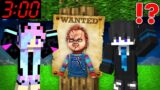 Scary CHUCKY is WANTED At Night in Minecraft