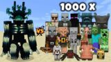 Tonic Mutant Warden vs 1000x All mobs in Minecraft – OP Mutant Warden vs every mob 1v1000
