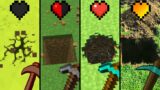 physics with different hearts in Minecraft