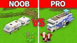 Mikey Family & JJ Family – NOOB vs PRO : RV House Build Challenge in Minecraft (Maizen)