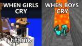 Boys VS Girls Portrayed by Minecraft