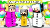 FOUND by the SNOW GOLEM FAMILY in Minecraft! (Hindi)