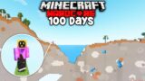 I Survived 100 Days Of Minecraft Hardcore IN A STRAIGHT LINE!