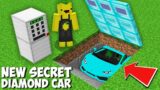 I opened a BLOCKED DIAMOND GARAGE AND FOUND A SUPER CAR in Minecraft ! SECRET DIAMOND BASE !