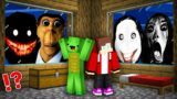 JJ and Mikey HIDE From Scary NEXTBOT MONSTERS At Night in Minecraft Challenge Maizen