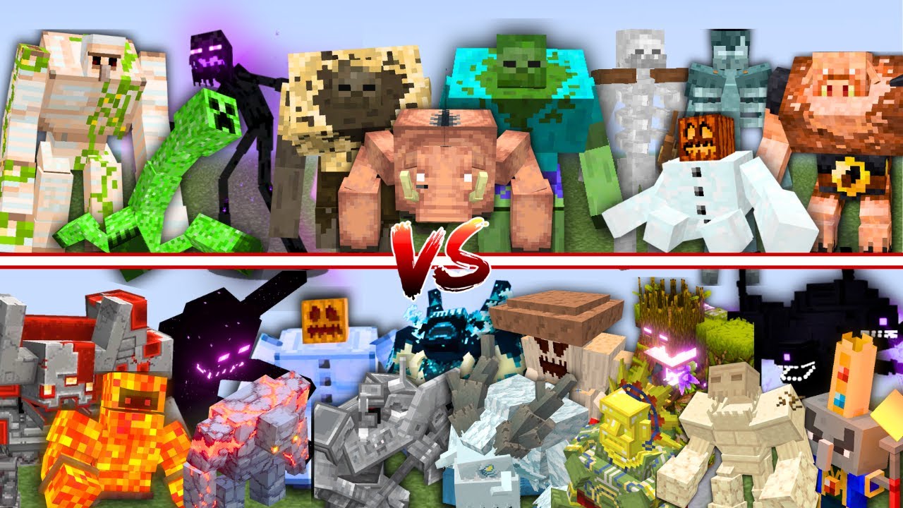 MUTANT MOBS vs BOSSES in Minecraft Mob Battle - Minecraft videos