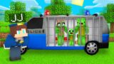 Mikey Family Got Into a POLICE VAN, But JJ Is a POLICEMAN in Minecraft (Maizen)