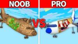 Mikey Family & JJ Family – NOOB vs PRO : Airplane House Build Challenge in Minecraft (Maizen)