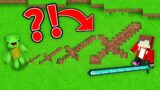 Mikey and JJ Found Sword Pit Of ALL SIZES in Minecraft (Maizen)
