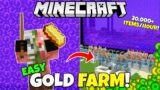 NEW GOLD FARM Tutorial! 20,000 Items/Hour! Minecraft Bedrock (MCPE Xbox PS5 PC)