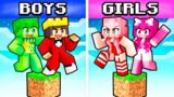 One BOYS Block vs One GIRLS Block in Minecraft!