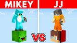 One MIKEY Block vs One JJ Block Secure Base Build Challenge Minecraft (Maizen)
