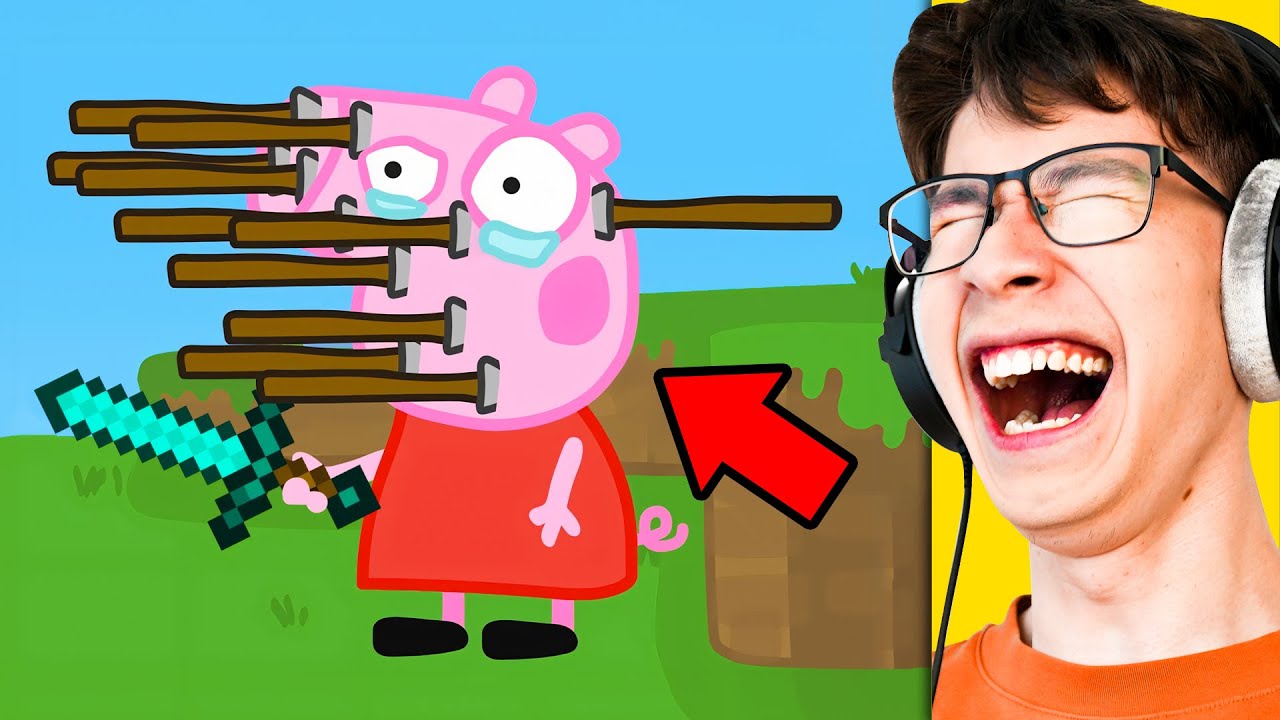 Peppa Pig VS Minecraft! (Funny Animation) - Minecraft videos