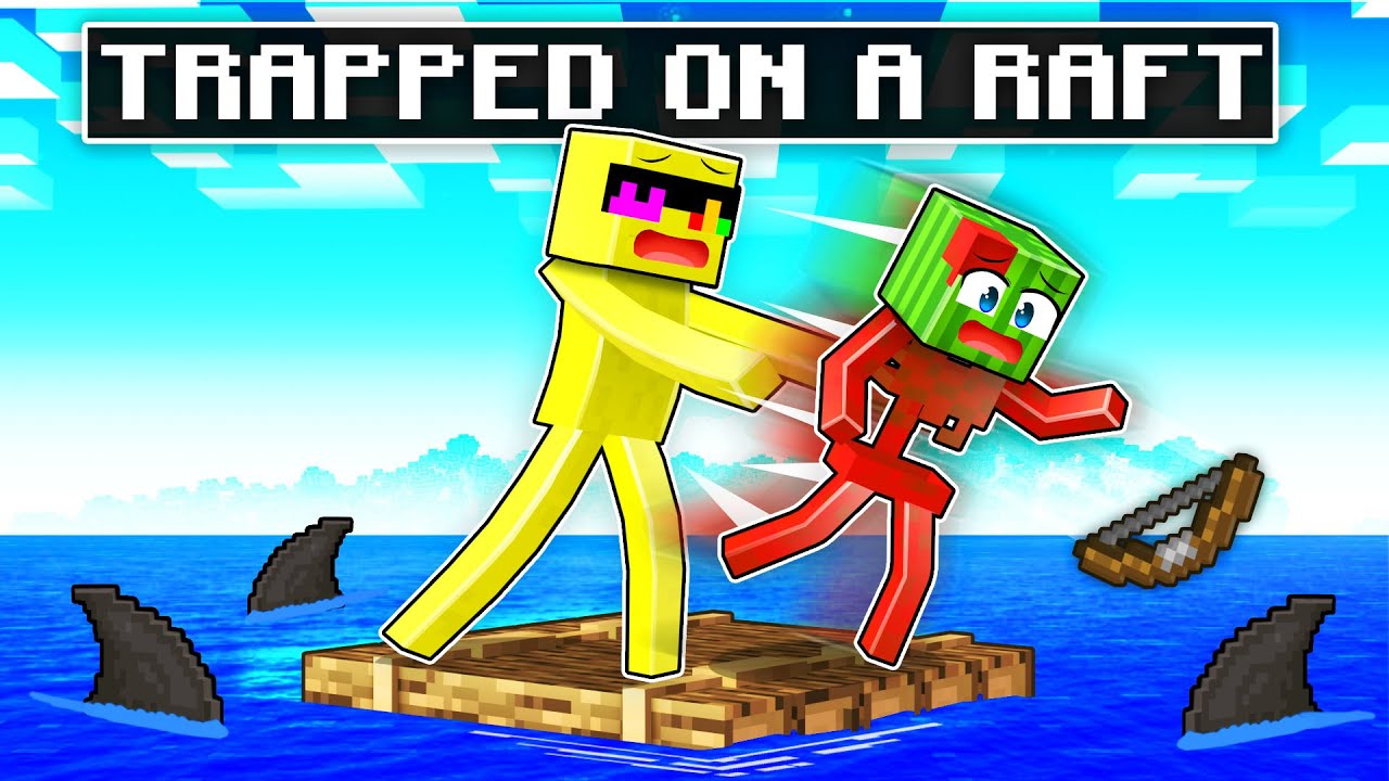 Playing As MOBS On A ONE BLOCK Raft! - Minecraft videos