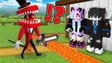 Scary CAINE vs SECURITY HOUSE in Minecraft!