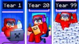 Surviving 99 Years as a YouTuber in Minecraft!